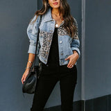 LEOPARD PATCH DENIM JACKET