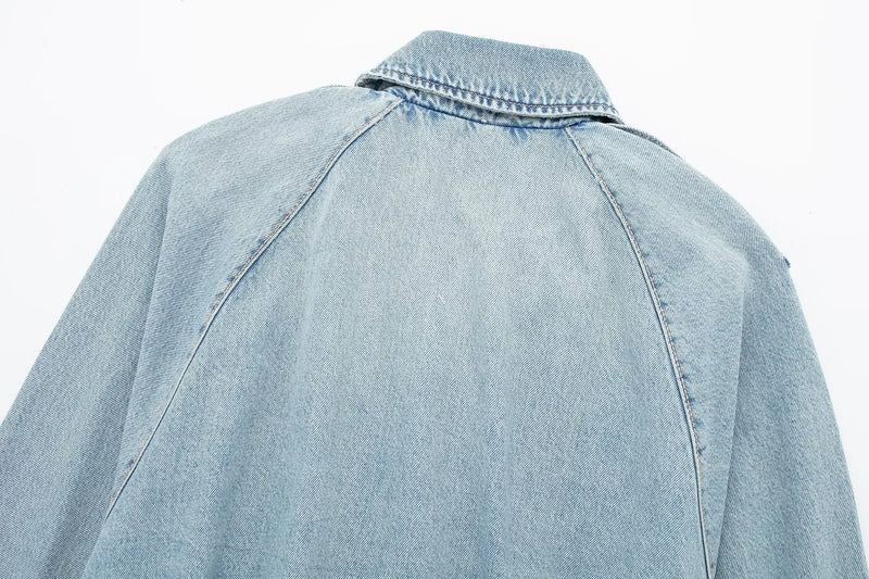 OPULA VINTAGE CROP WASHED DENIM JACKET