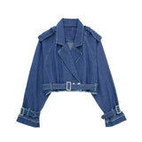 OPULA VINTAGE CROP WASHED DENIM JACKET