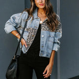 LEOPARD PATCH DENIM JACKET