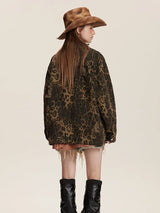 OPULA VINTAGE BLACK LEOPARD JACKET