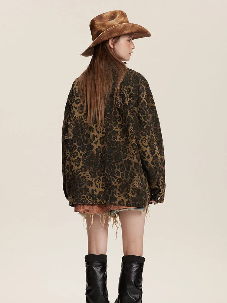 OPULA VINTAGE BLACK LEOPARD JACKET
