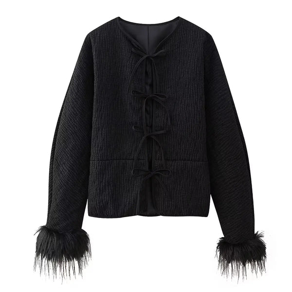 OPULA LACE UP CRACK JACKET