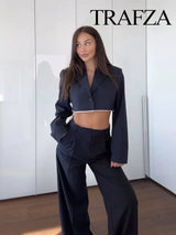 OPULA VERSATILE CROP BLAZER SET