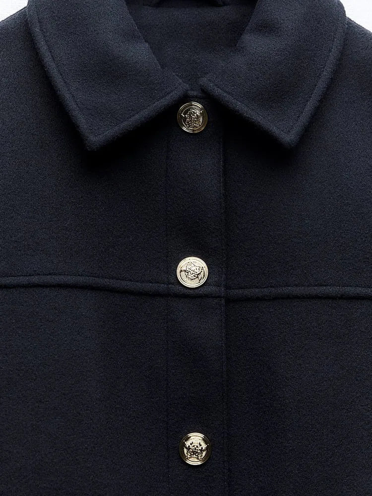 OPULA GOLD BUCKLE SOFT COAT