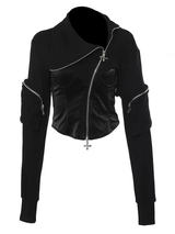 IRREGULAR LACE-UP SLIM COAT