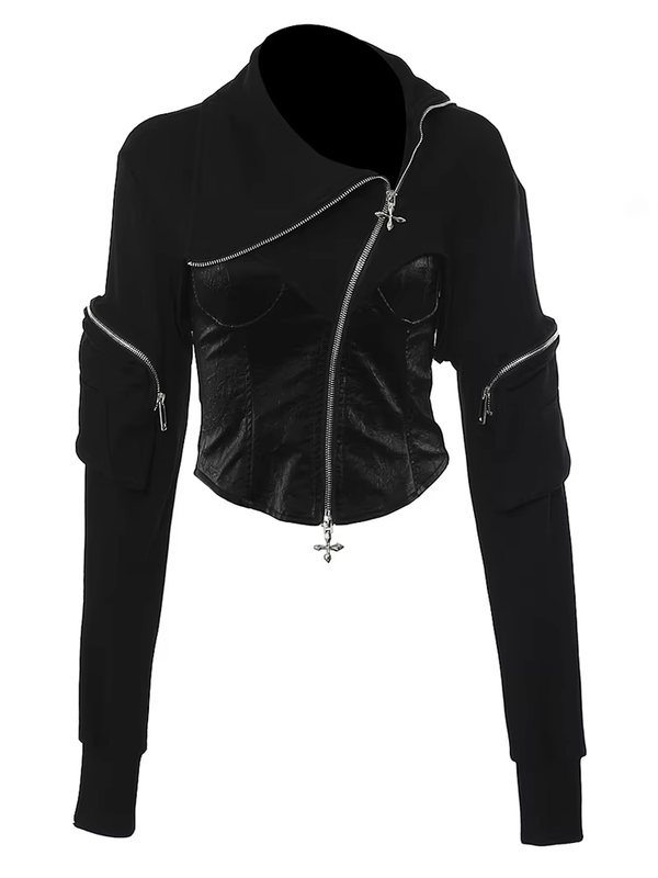 IRREGULAR LACE-UP SLIM COAT
