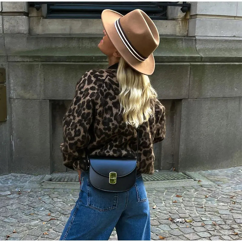 LEOPARD PLUSH COLLAR CEKET