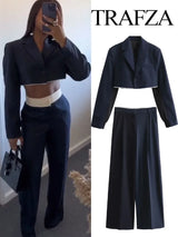OPULA VERSATILE CROP BLAZER SET