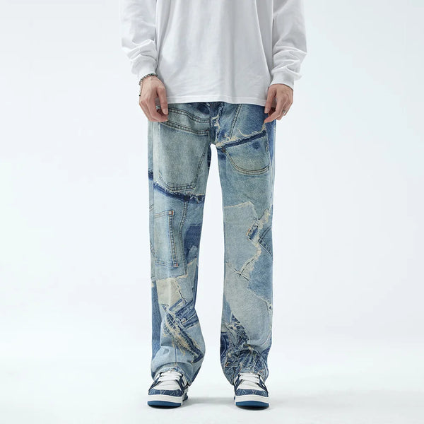 OPULA PATCHWORK VINTAGE RETRO DENIM JEAN