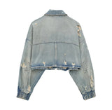 OPULA ZIPPER LOOSE DENIM JACKET
