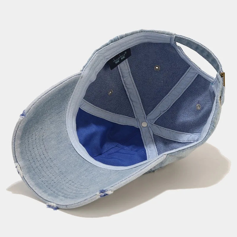 OPULA UNISEX WASHED DENIM BASEBALL CAP