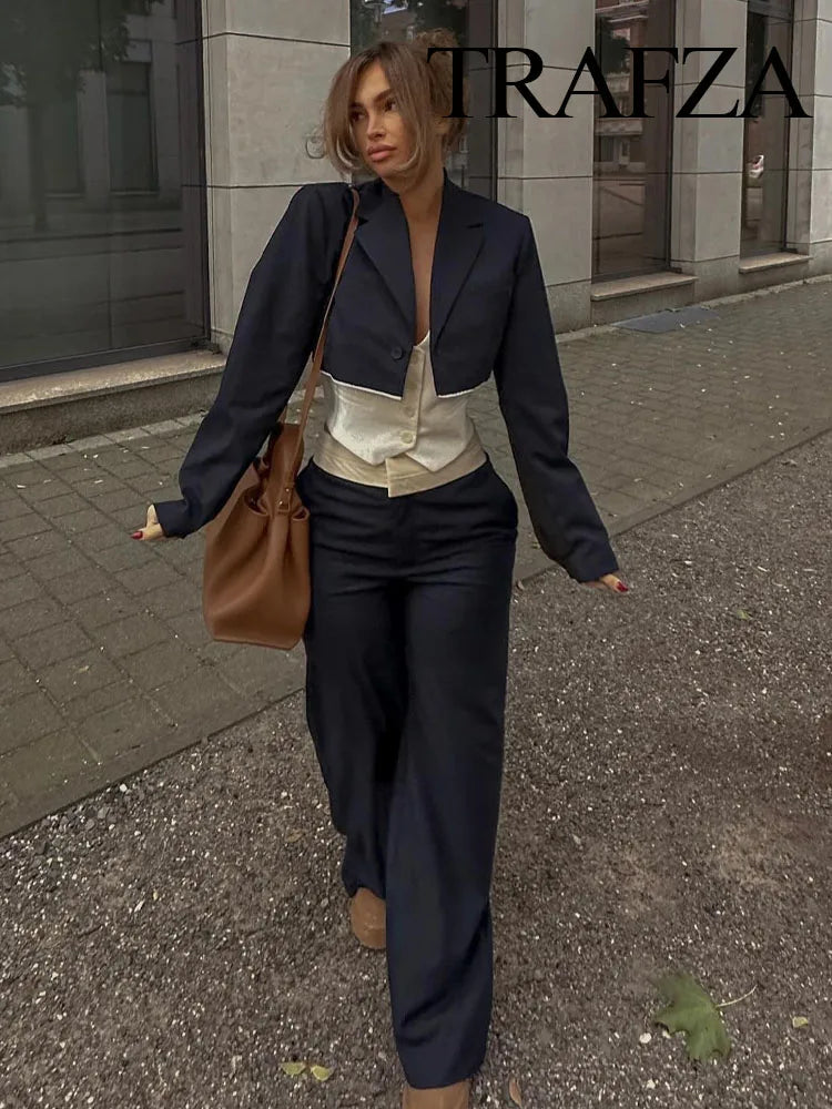 OPULA VERSATILE CROP BLAZER SET