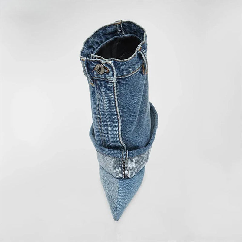 OPULA RETRO DENIM HEELS