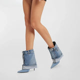 OPULA RETRO DENIM HEELS
