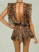 ELEGANT WILD LEOPARD PARTY DRESS
