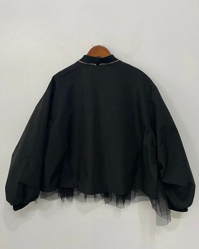 CUSTOM DESIGN MESH DENIM JACKET