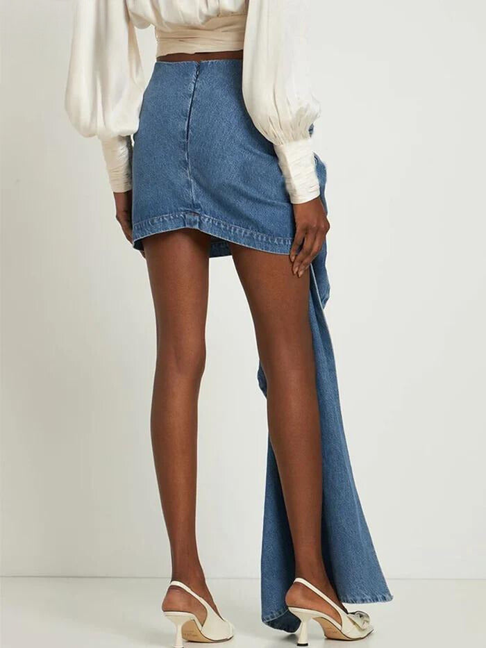 WILD ROSE DENIM SKIRT