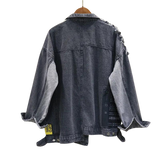 TRENDY NEWS PATCH VINTAGE DENIM JACKET